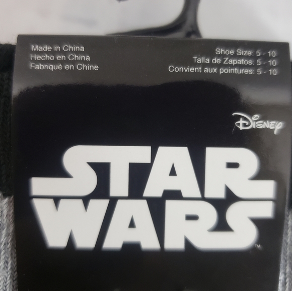 Star Wars Disney Fuzzy Ewok Striped Crew Socks - Picture 6 of 8